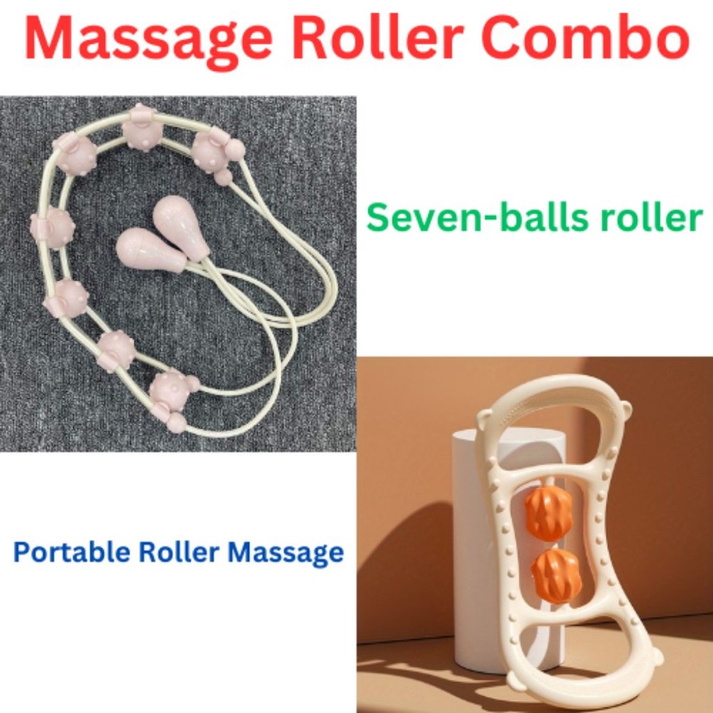 Seven-balls back roller massager & Portable Roller Massage Back Arm Stretching
